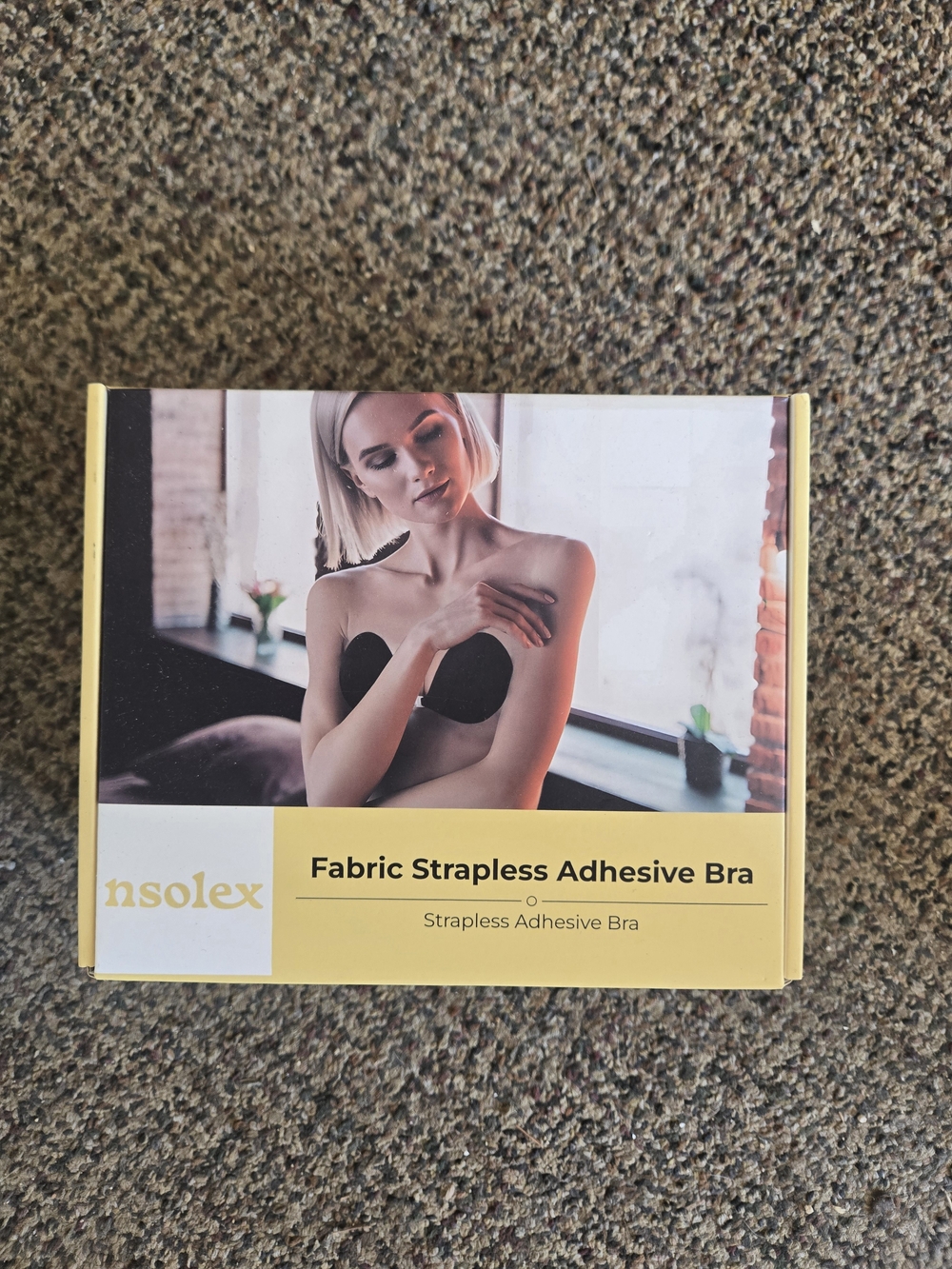 Fabric Strapless Adhesive Bra - Black